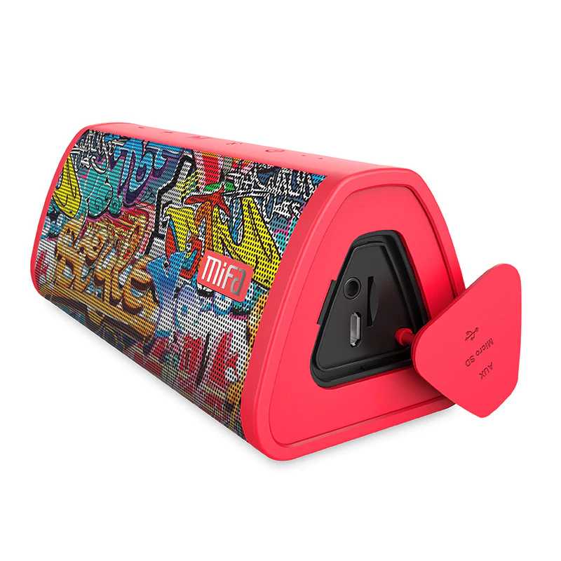 MIFA Red-Graffiti Bluetooth динамик Встроенный Микрофон Стерео рок звук Открытый 10 Вт портативный беспроводной динамик Поддержка TF карты